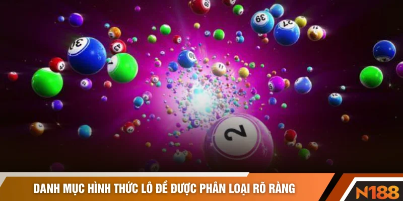 Danh mục hình thức lô đề được phân loại rõ ràng